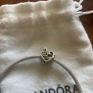 Pandora heart treble clef charm